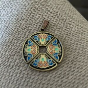 Elegant Blue and Gold Pendant